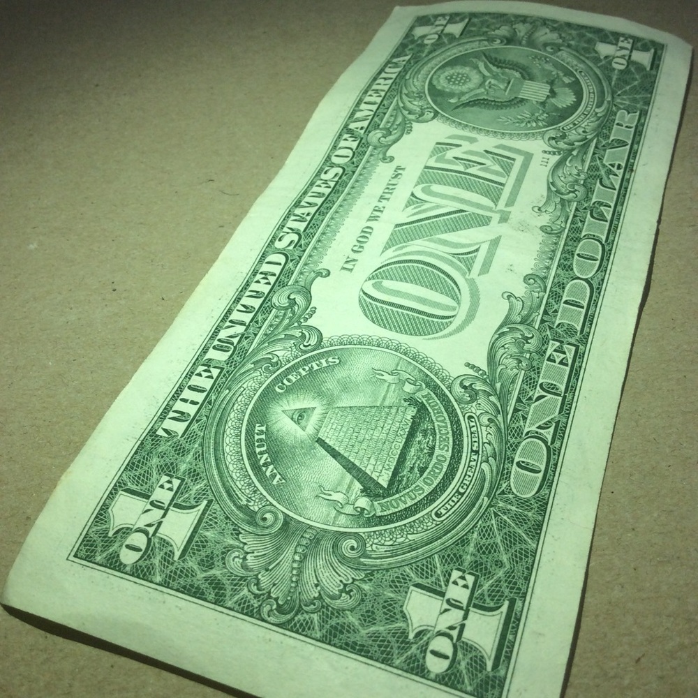 Scarce Error Ink Bleedthrough Both Sides $1 Dollar - image 7